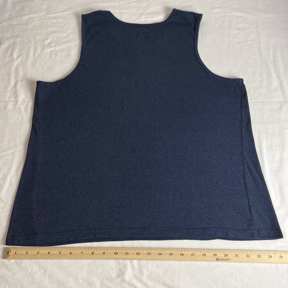 David Bowie Tank Top Men Size 2XL Blue Cotton Blend Rebel Rebel Heroes Crew Neck - Picture 7 of 7